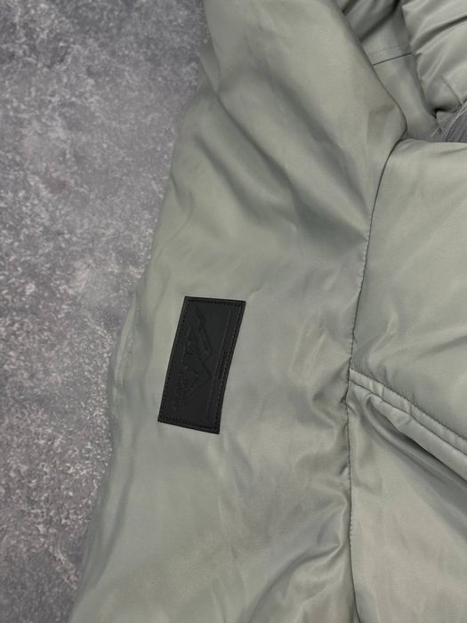 Белый бомбер с мехом MA1 opium archive аляска куртка курточка серая М