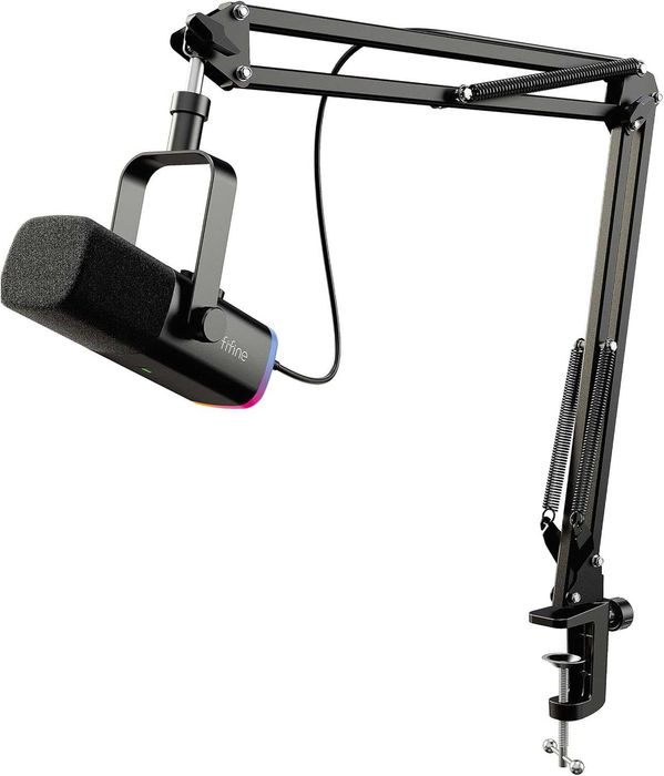 FIFINE XLR Mikrofon strumieniowy z wysięgnikiem do nagrywania