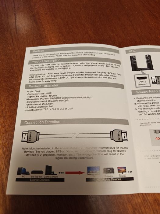Кабель HDMI-HDMI оптичний 15 метрів
