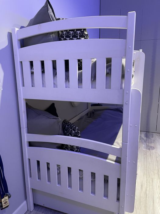 Łóżko pietrowe kolor biały