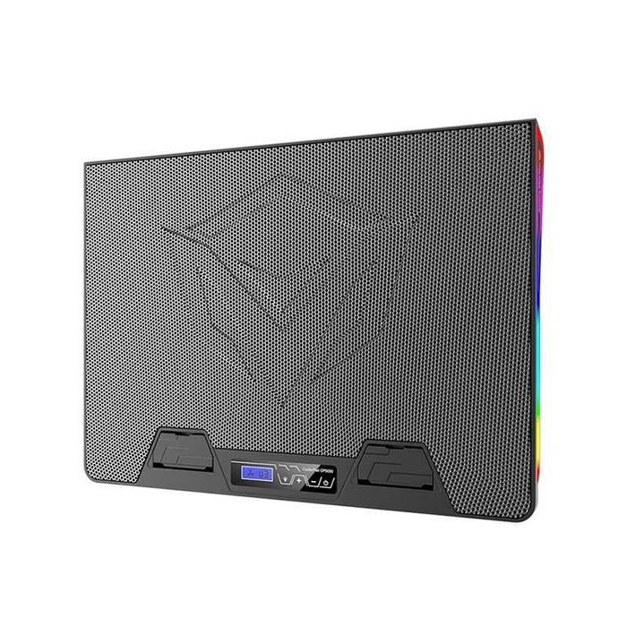 Охолоджуюча підставка для ноутбука MEETION CP5050 – RGB, великий вентилятор, дисплей, 2 USB, 9–19"