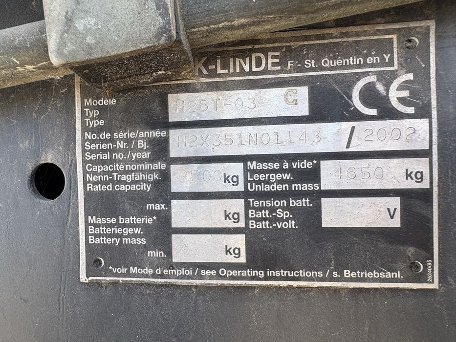 Linde h25t 2002r silnik perkins