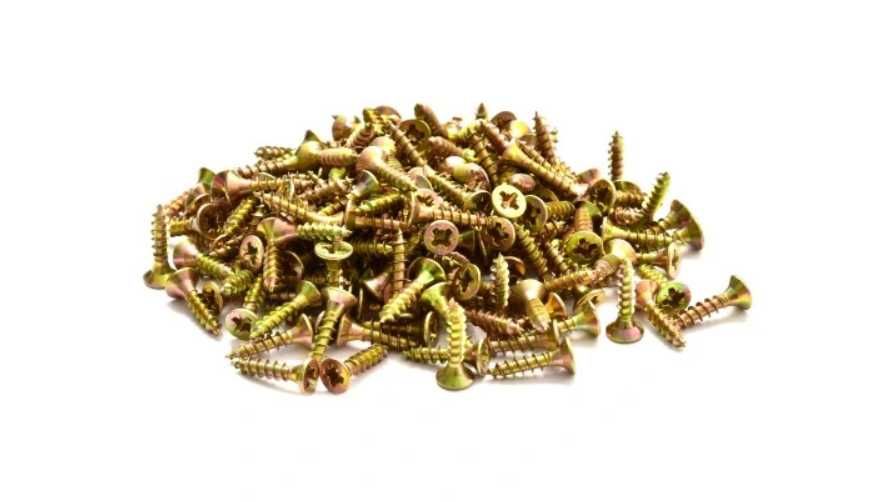Wkręty do drewna 3,5x16 mm hartowane żółte ocynkowane 1KG / 1240 szt.