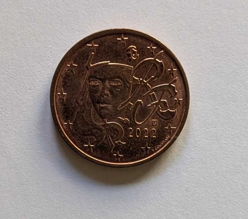 Moeda 0,02€ / 2 cêntimos - França - 2022