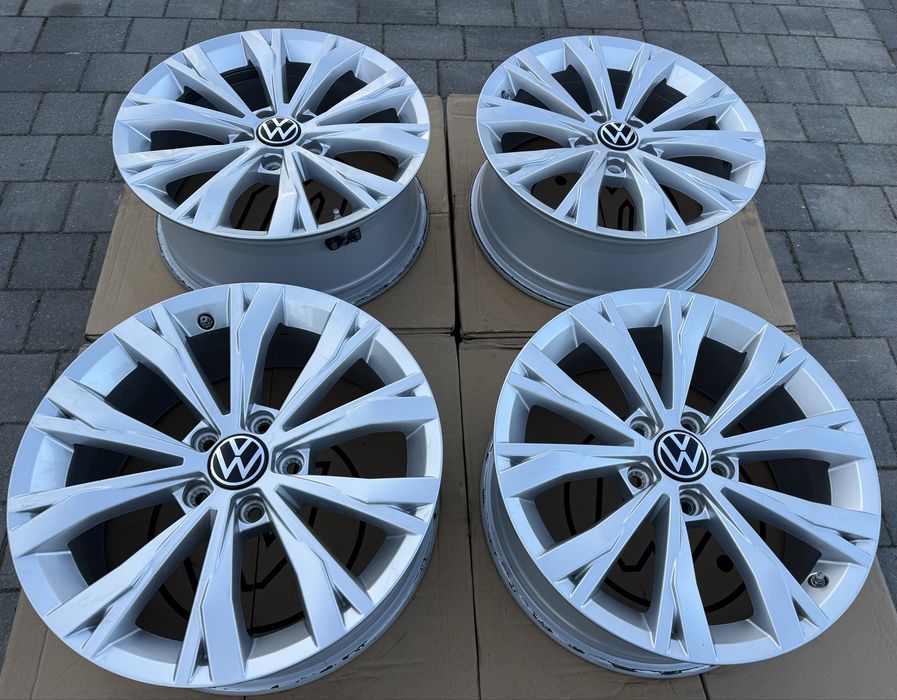 Oryginał Felgi Volkswagen 17" 5x112 Tiguan Passat T-roc Arteon czujnik