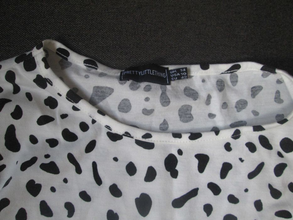 bluzka 42 PrettyLittleThing, w łatki, jak nowa, taliowana
