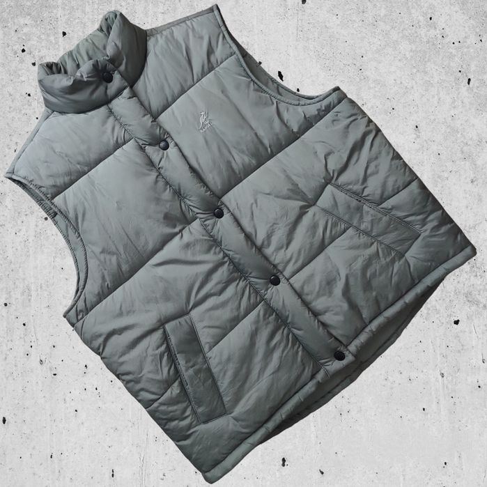 Пухова жилетка KANGOL grey metallic puffer (Розмір M)
