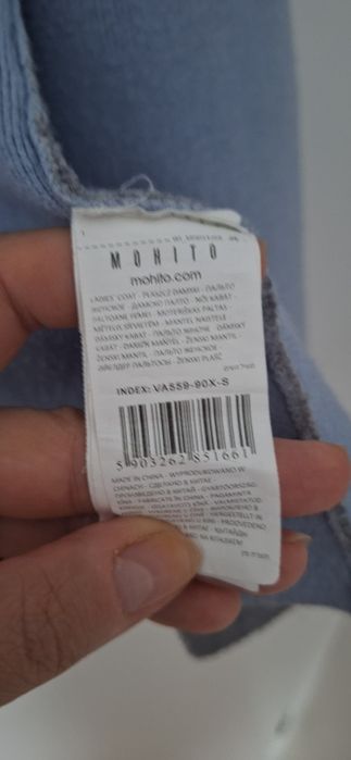Kardigan Mohito grubszy szary S M