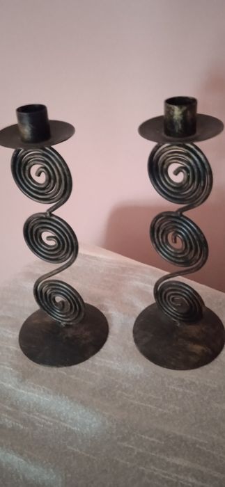 2 wrought-iron candlesticks64586340838914123
