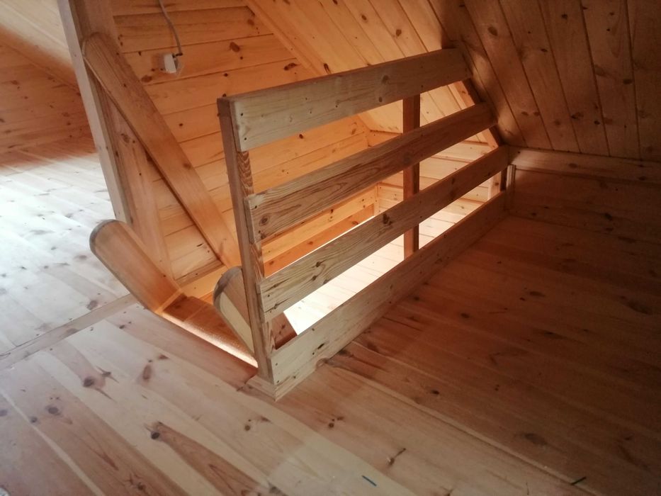 domek drewniany, letniskowy,z antresolą, 4mx5m,