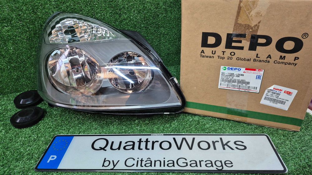 Otica Farol Direito Renault Clio II 2001 a 2004 ref 551-1138R-LDEM6 NOVO