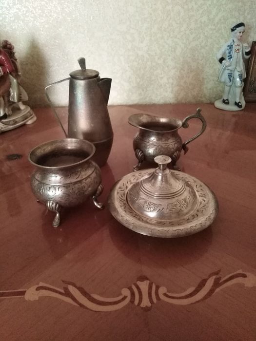 Сервиз латунный кофейный