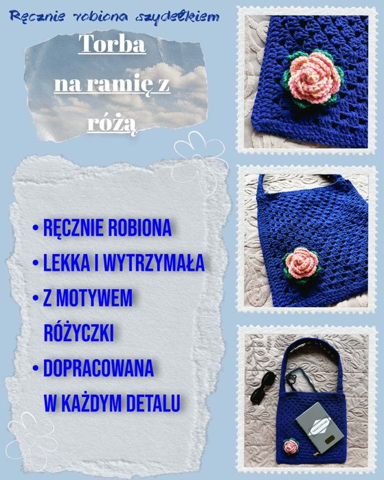 Torebka ręcznie robiona na szydełku
