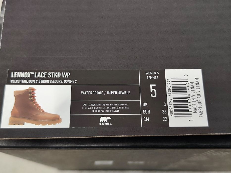 Skórzane buty SOREL Lennox Lace | Brązowe Trapery | Rozmiar 36
Opis:
