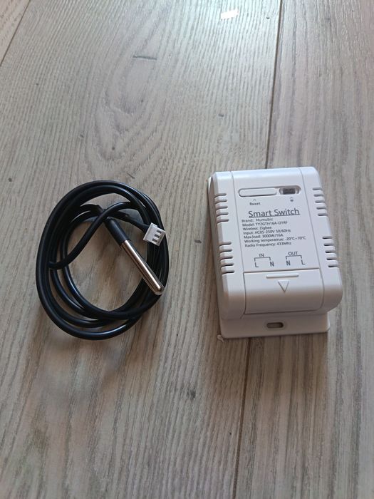 Inteligentny Przełącznik Termostat Zigbee 16A / 3000W z Czujnikiem Temperatury (Tuya/Smart Life)