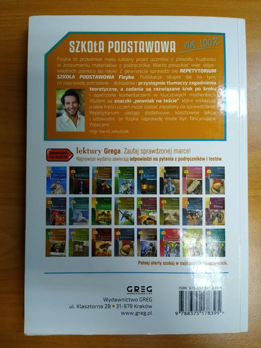 Repetytorium z fizyki, GREG, szkoła podstawowa