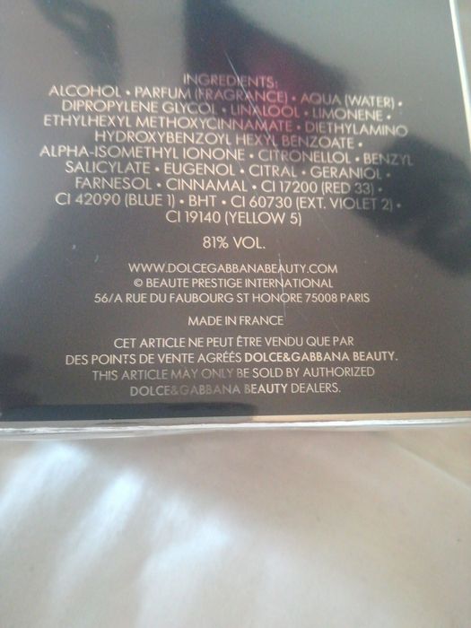 Perfume Dolce & Gabbana 100 ml