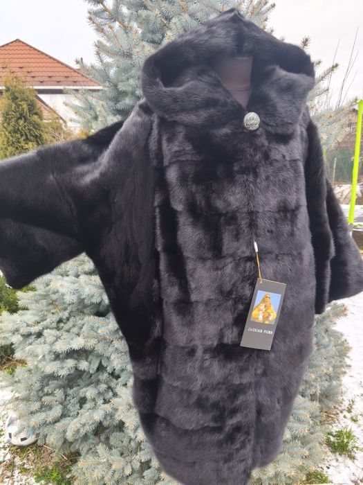 Р.44-52 ! Норкова шуба Кокон, кімоно оверсайз шикарна Греція
