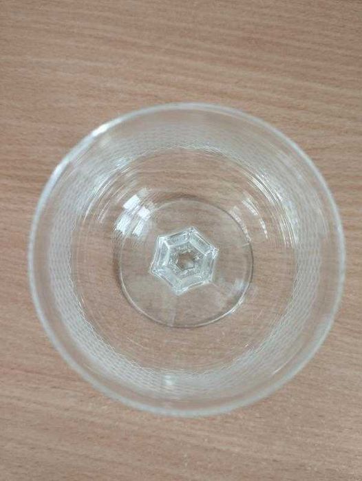 Винтаж СССР фужер бокал на ножке полированный хрусталь 190 мл, рисунок