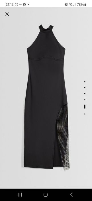 Vestido Bershka M cinza