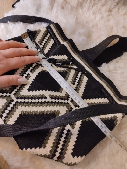 Torebka typu worek w stylu Wayuu, etno boho
