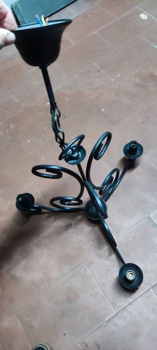 Candeeiro metal preto
