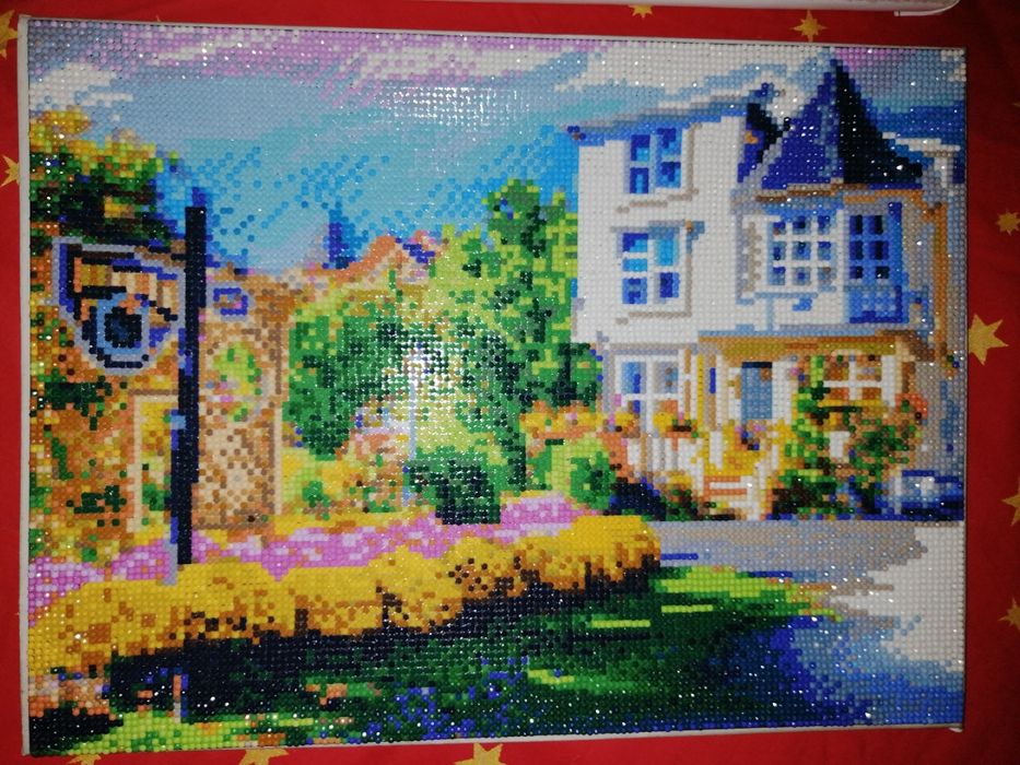 Алмазная вышивка на подрамнике. Готовая работа. Размер 30*40см.