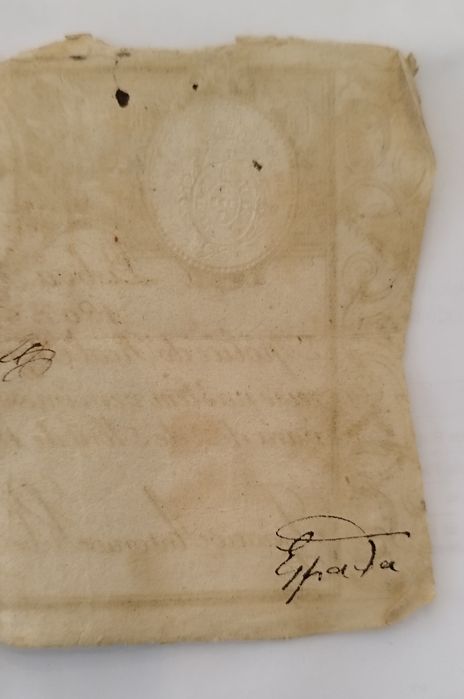 Apólice do Real Erário - 2 mil e 400 reais