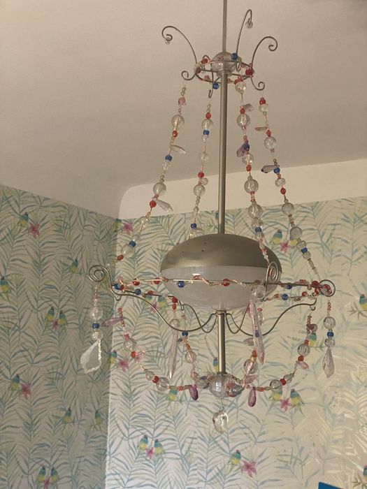 Żyrandol IKEA Dziewczęcy Koraliki szkiełka kolorowe