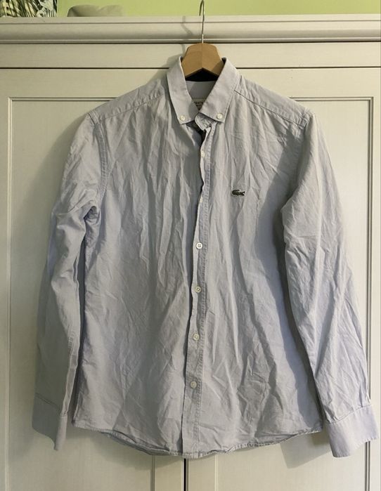 Koszula niebieska z długim rękawem Lacoste Custom Fit S