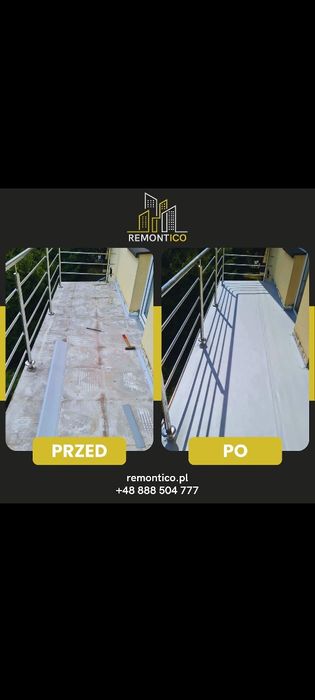 Hydroizolacja dachów płaskich tarasów balkonów i garaży