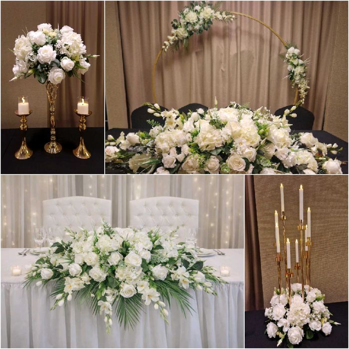 strusie pióra białe i czarne gotowe kompozycje wraz ze stojakiem koło