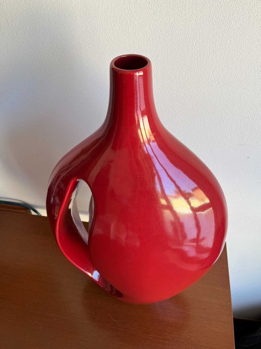 Jarrão Vermelho Grande Decorativo