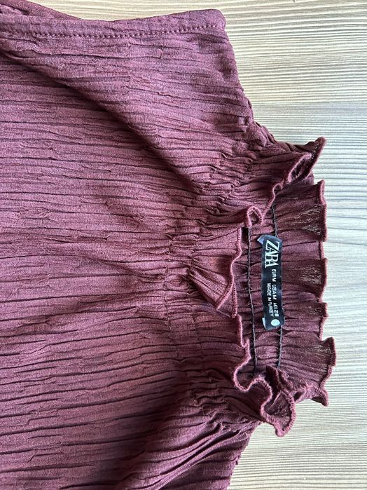 ZARA top bluzka elegancka Bordo r M