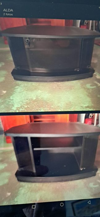 Móvel tv preto com rodas