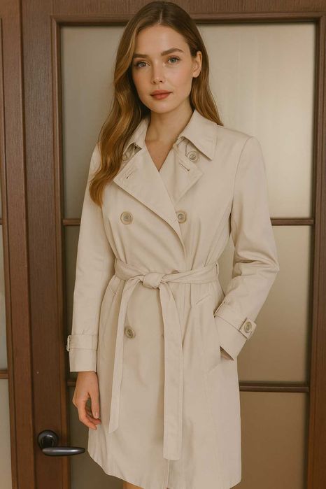 Стильний бежевий плащ-тренч, ідеальний S-ка Класика, яка завжди в моді