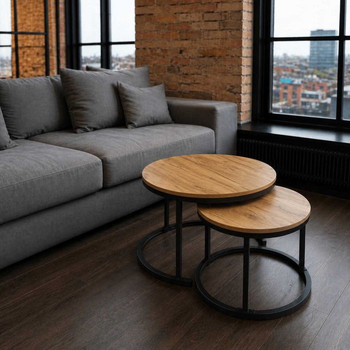 Stoliki Kawowe Okrągłe Craft – Oszczędź Miejsce W Salonie!