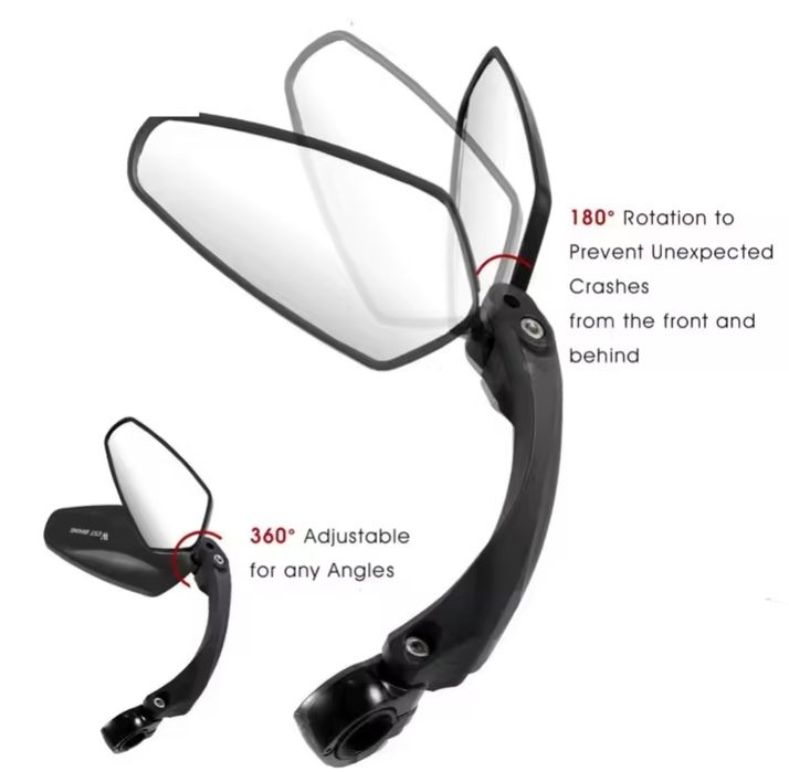 Зеркало левое на самокат велосипед байк