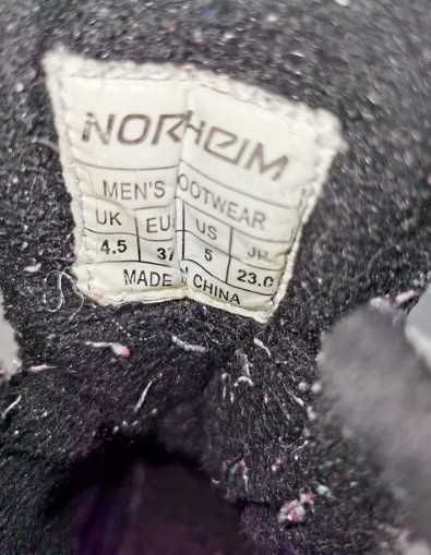 NORHEIM - AQUAMAX Skórzane Solidne Buty Trekkingowe Wysokie 37  23 cm