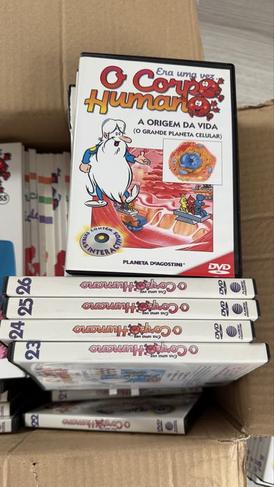Coleção completa Era Uma Vez… O Corpo Humano – 55 livros + 26 DVDs