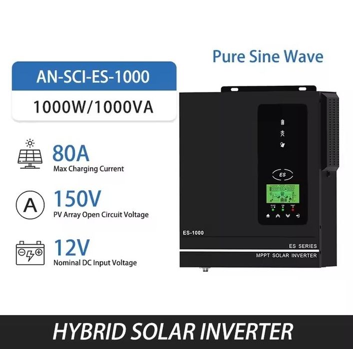 Инвертор гибридный 12v 1KW Anern es-1000