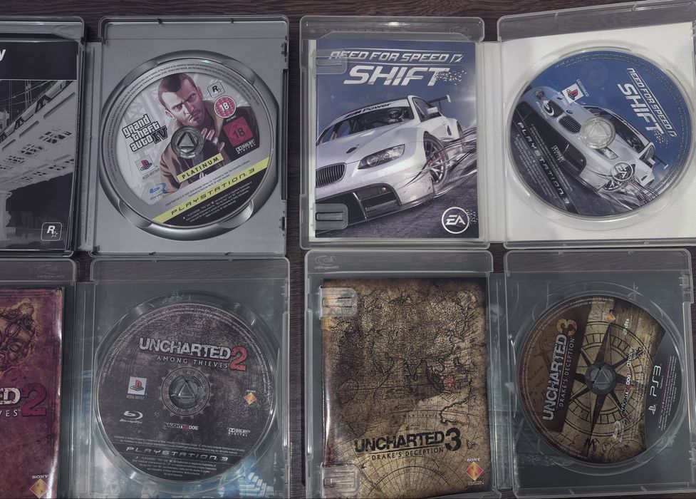 Pack Jogos PS3 Originais – GTA IV, Uncharted, Gran Turismo, NFS