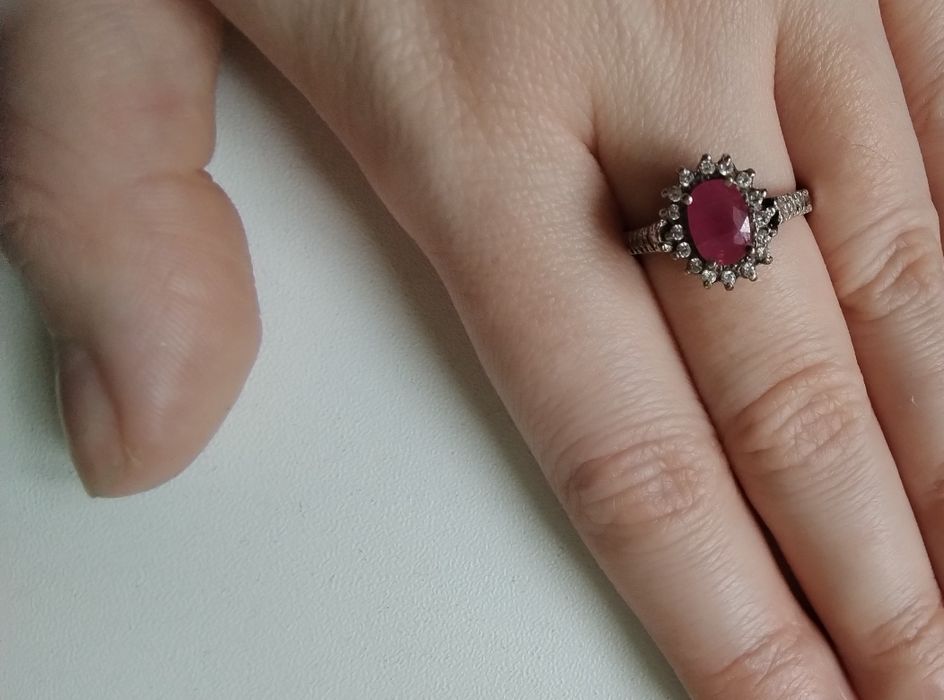 Pierścionek różowy 11-12