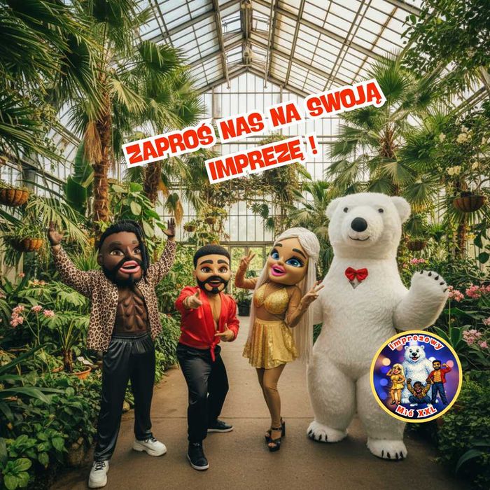 Biały Miś Tancerz Striptizer Alvaro lalka Jessica  – Żywa Maskotka