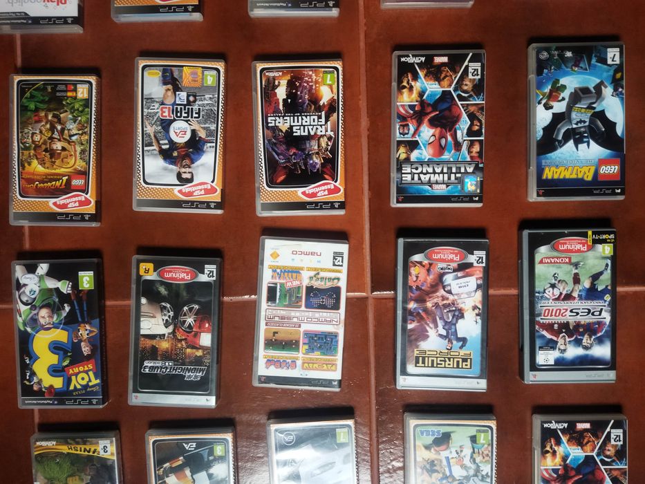 Jogos originais psp, Invizimals, Marvel, Sonic, god of war, etc