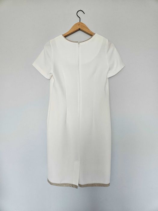Elegancka sukienka w kolorze ecru r.38