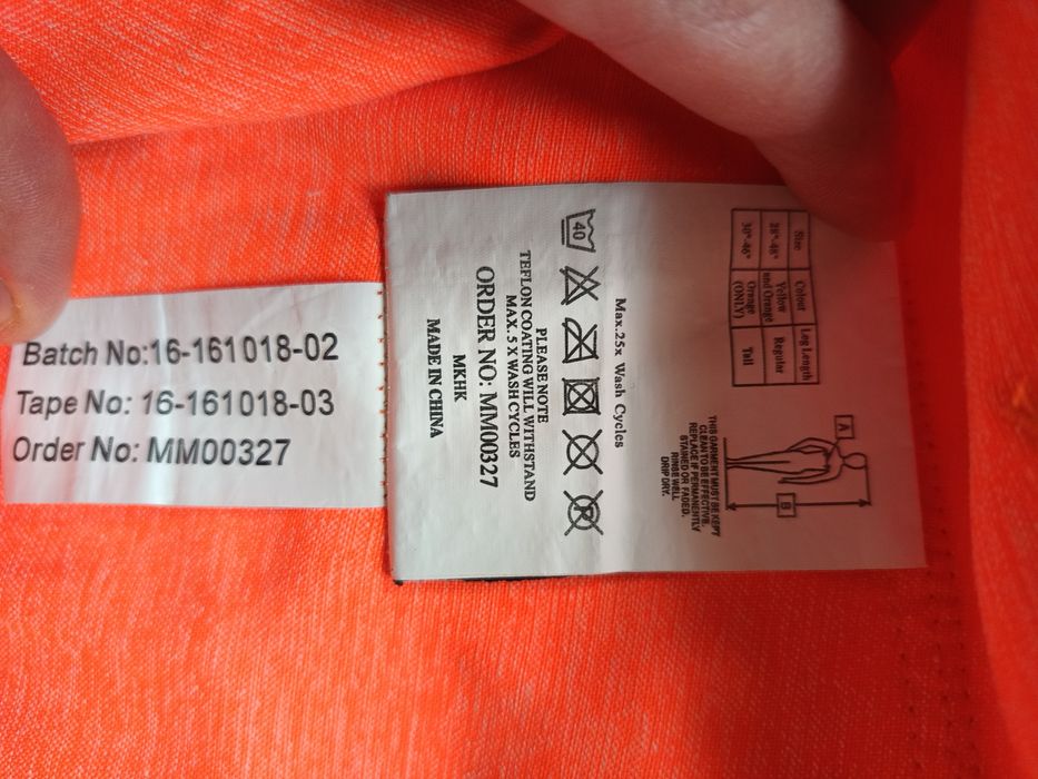 Męskie spodnie robocze pomarańczowe odblaskowe jak nowe Warrior