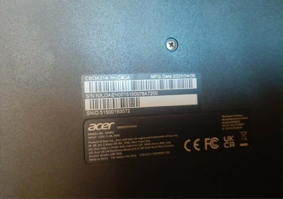 Laptop Acer Chromebook 314 CBOA314-1H-C4ZG