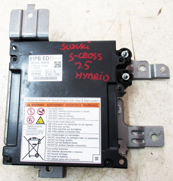 suzuki sx4 s-cross ii 1.5 hybrid bateria akumulatora akumulator 96510-76s10