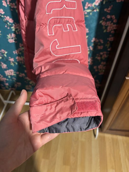 Куртка пуховик рожева натуральний пух